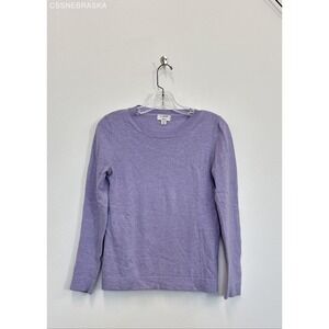 J.Crew Purple Lilac Teddie Sweater Lavender Wool/Cotton Crew Neck - Size XS
